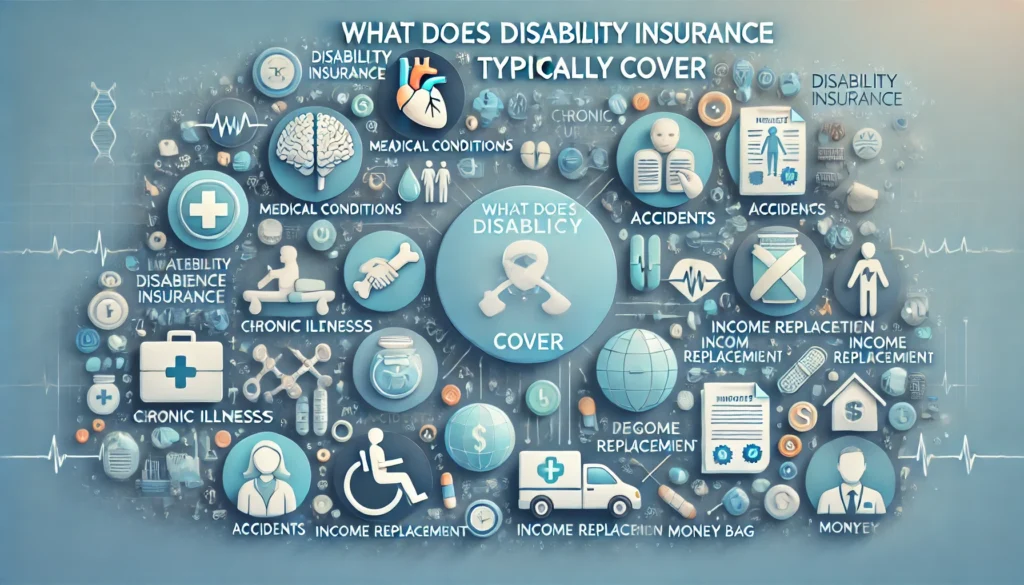 What does disability insurance typically cover